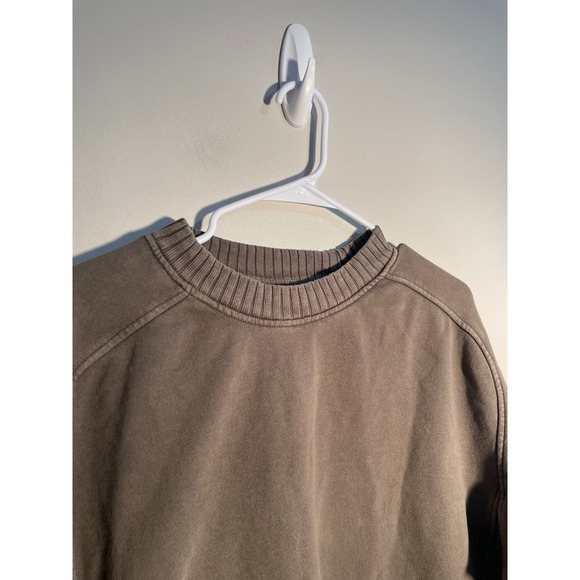 Aerie Down To Earth Oversized Crewneck Sweatshirt in‎ Nomad Olive Size Medium - Picture 3 of 11